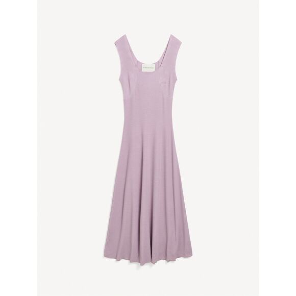 By Malene Birger Lilo Ribbed Knit Maxi Dress Lilac Size 6 Stretch Luxury - Picture 1 of 11